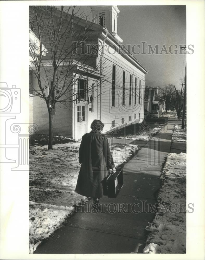 1982 Press Photo Bishop Marjorie S Matthews at Wisconsin United Methodist Church - Historic Images