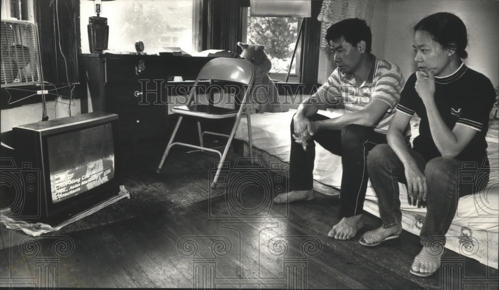 1989 Press Photo Marquette Graduate Student Lin Weiran and Wife Li Yuhua - Historic Images