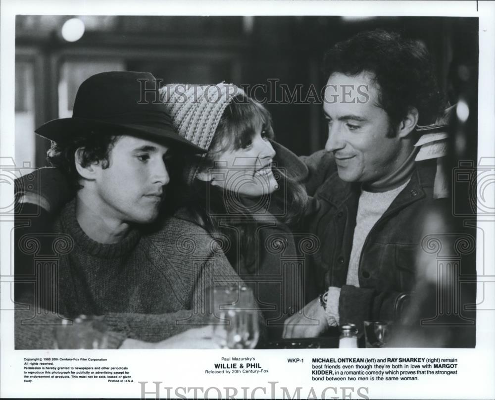 1980 Press Photo Michael Ontkean and Ray Sharkey in "Willie and Phil" - Historic Images