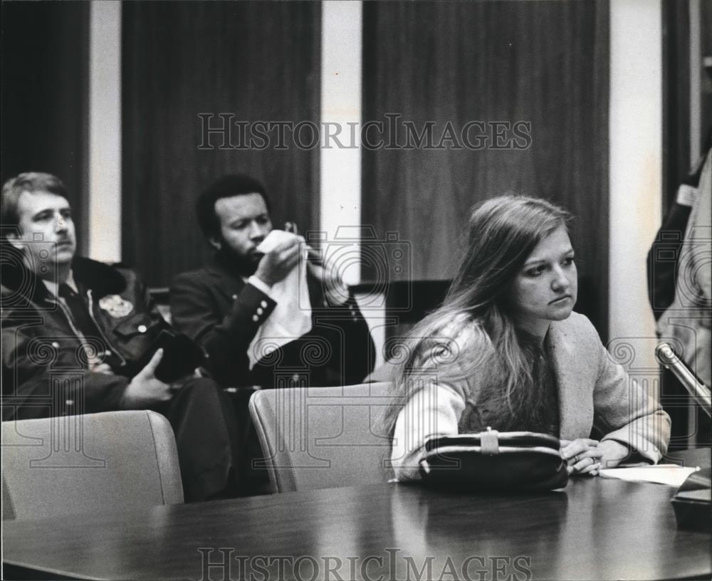 1981 Press Photo Katherine M. Fox in court for lewd and lascivious conduct - Historic Images