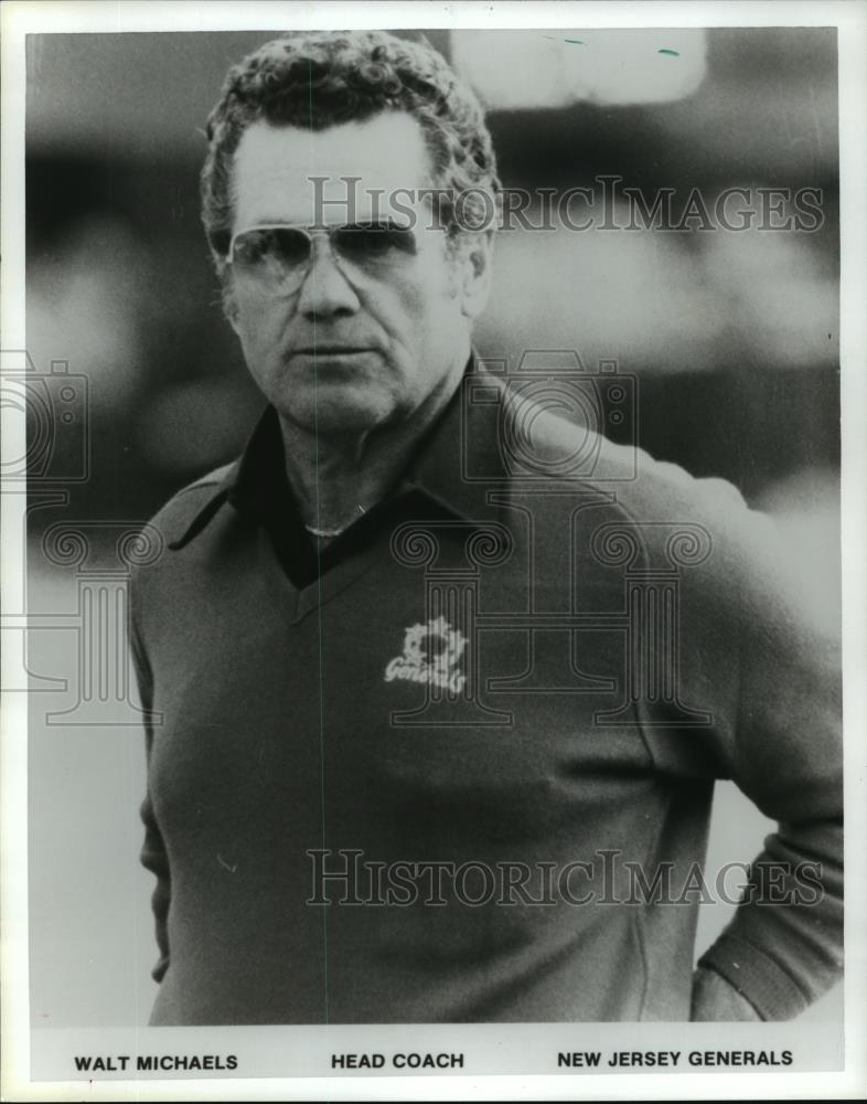 1985 Press Photo New Jersey Generals&#39; football head Walt Michaels. - abns00778 - Historic Images