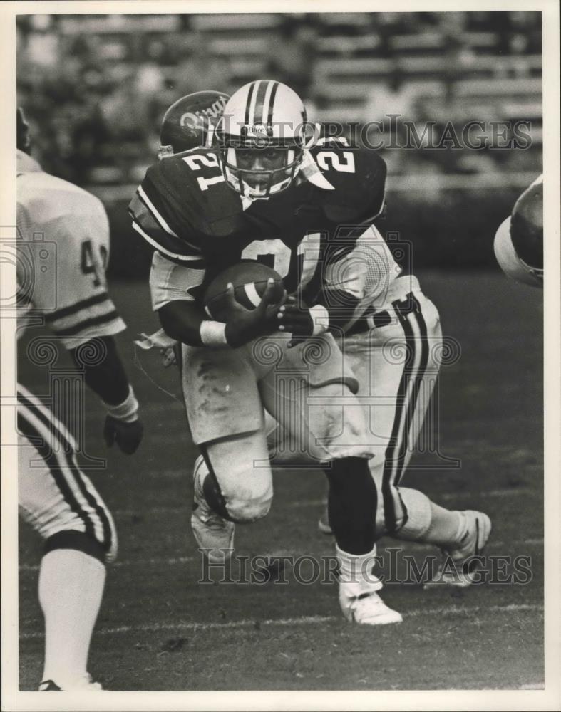 1986 Press Photo Alabama-Auburn vs. E. Carolina- #21 Vincent Harris running. - Historic Images