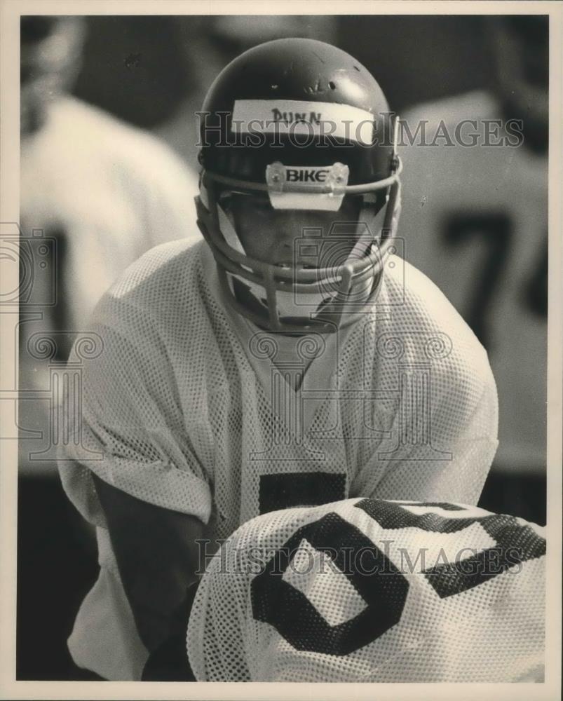 1987 Press Photo Alabama quarterback Jeff Dun under center. - abns01575 - Historic Images