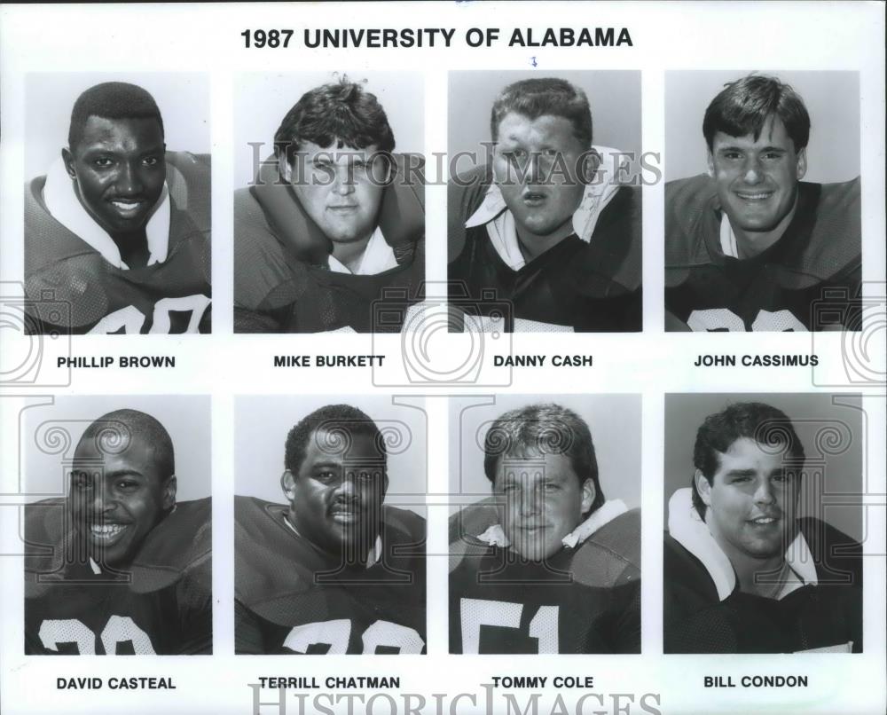 1987 Press Photo University of Alabama football team members. - abns01645 - Historic Images