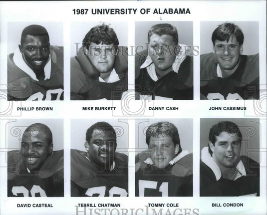 1987 Press Photo University of Alabama football team members. - abns01645 - Historic Images