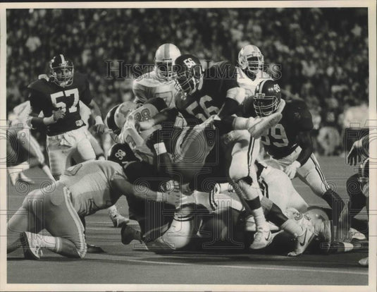 1987 Press Photo Alabama Plays Against Tennessee In College Football Rivalry - Historic Images