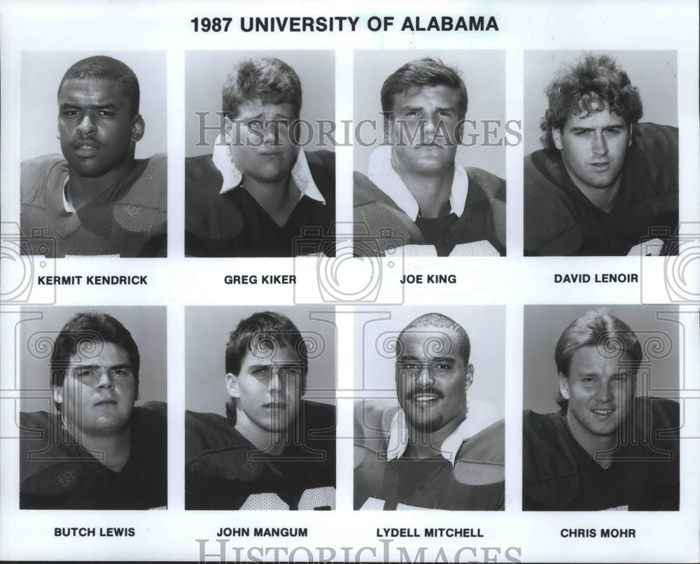 1987 Press Photo University of Alabama football team members. - abns01675 - Historic Images