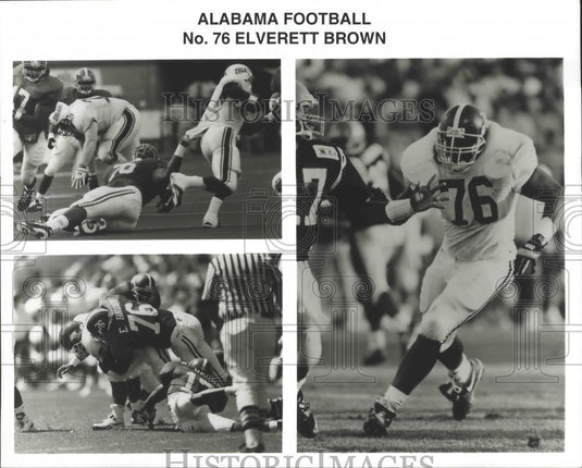 Press Photo University of Alabama football player