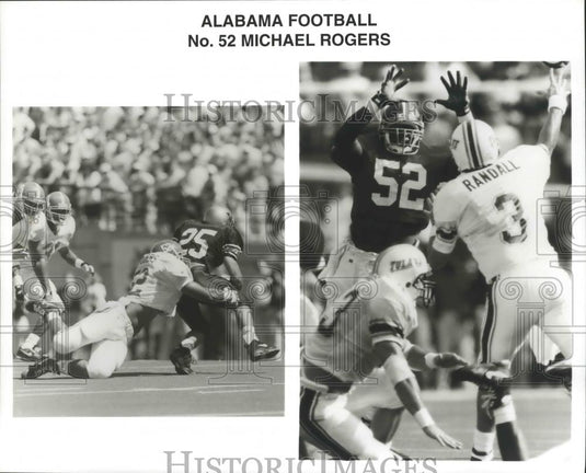Press Photo Alabama football player