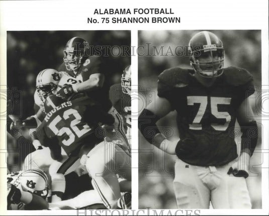 Press Photo Alabama football player