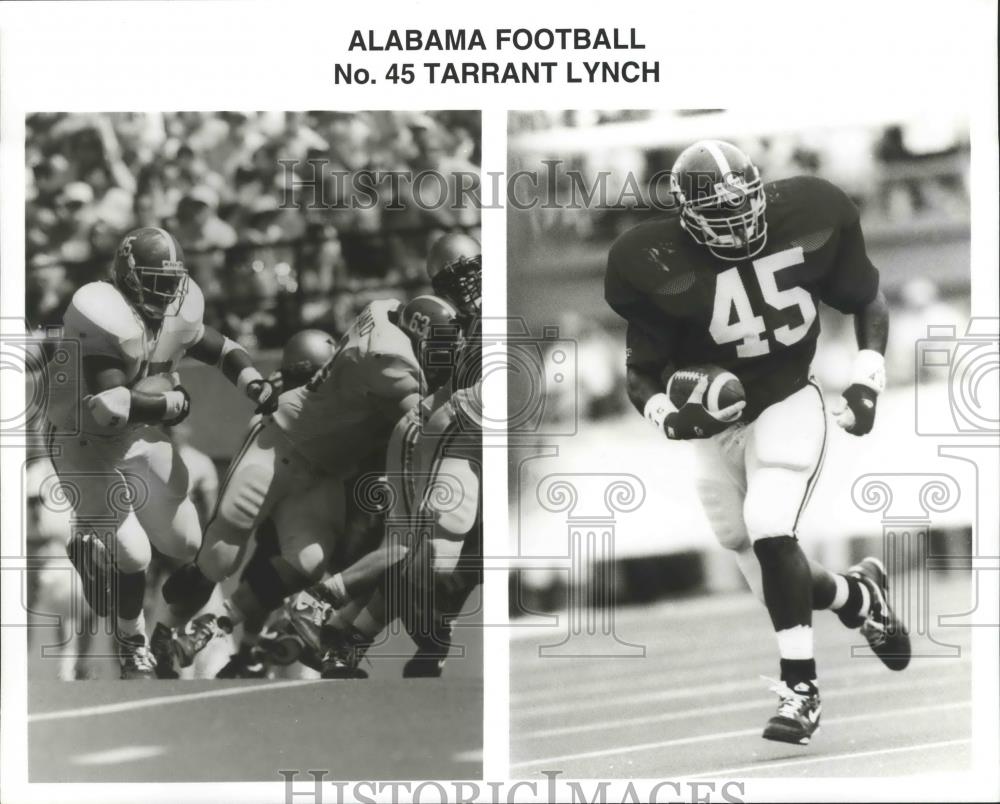 Press Photo Alabama football player #45 Tarrant Lynch in action. - abns01706 - Historic Images