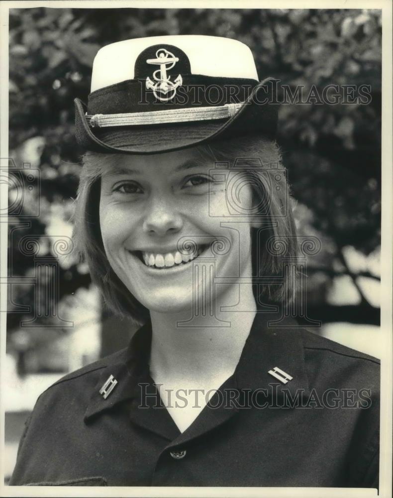 1985 Press Photo Sandra K. Mahlum, Mondovi Wisconsin, U.S. Naval Academy - Historic Images