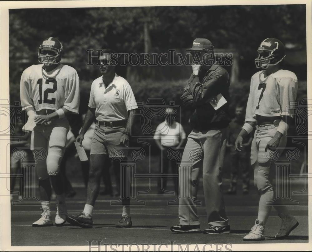 Press Photo Alabama football-Billy Ray, Rip Sherer, Bill Curry, and Jeff Dunn. - Historic Images