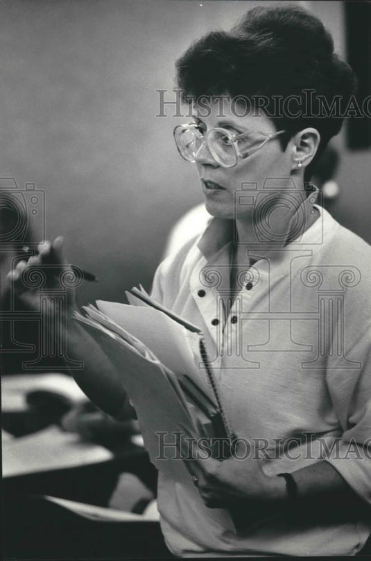 1986 Press Photo Chris Giese Co-dir. Citizens for Excellence in Education, Wis. - Historic Images