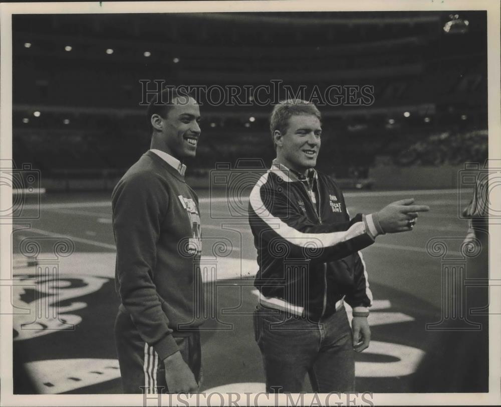 1988 Press Photo Pre-Game As Auburn Meets Syracuse In Sugar Bowl Football Game - Historic Images