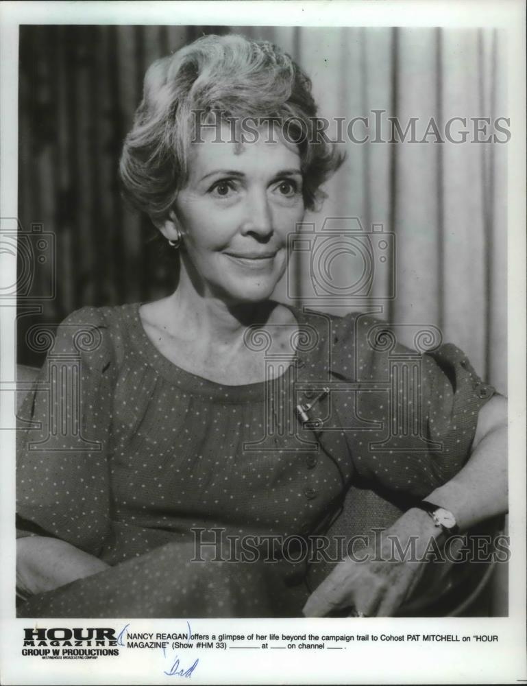 1981 Press Photo Nancy Reagan in Interview on Hour Magazine - mjb39447 - Historic Images
