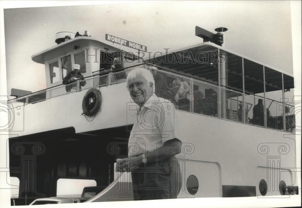 1990 Press Photo Arni Richter president of the Washington Island Ferry Line - Historic Images