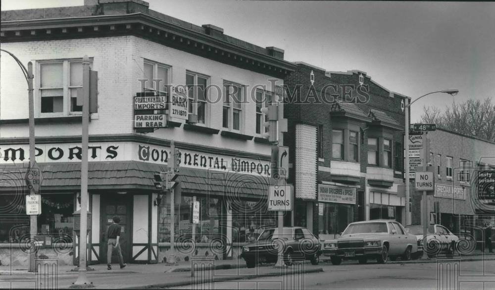 1985 Press Photo What was known as &quot;the ethnic corner&quot; in Milwaukee, Wisconsin. - Historic Images