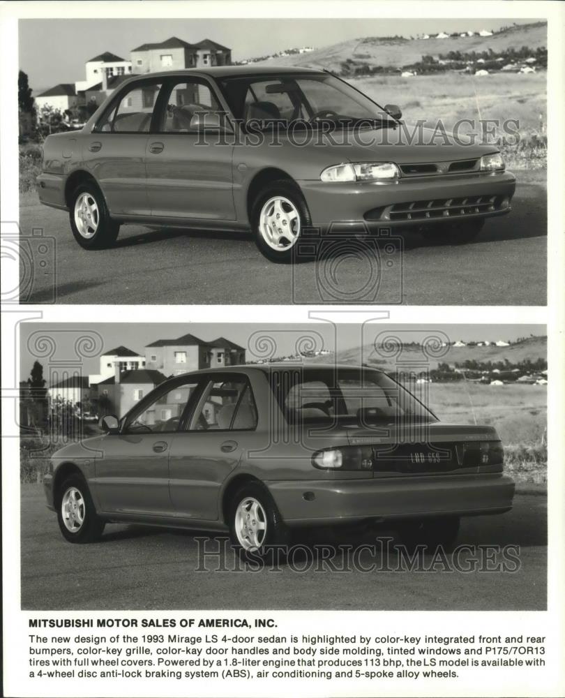 1993 Press Photo Mitsubishi Mirage LS model car - mjb53227 - Historic Images