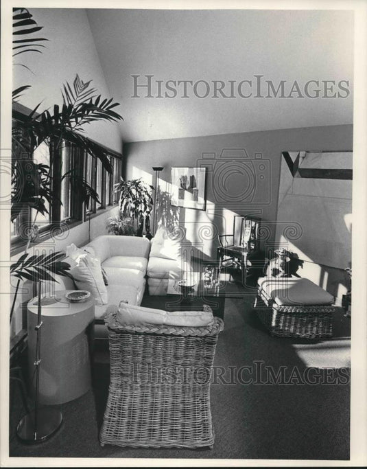 1986 Press Photo James Kingstad's home with oriental furnishings in Wisconsin - Historic Images