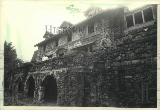 1986 Press Photo Mansion of Olk and Tracey Families, Vilas County, Wisconsin - Historic Images