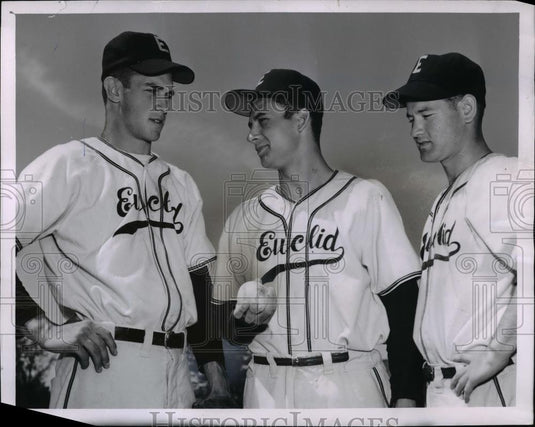 1958 Press Photo Euclid- L-R Lou Konyha, Harry Johnson and Fred Peterson - Historic Images