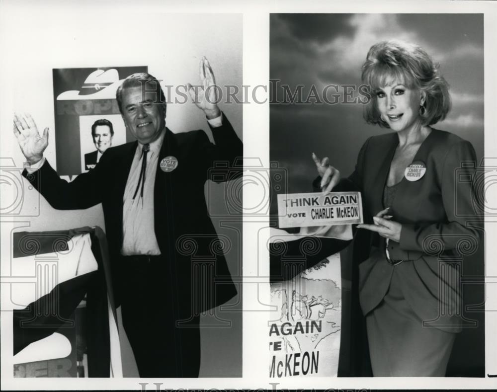 Press Photo Opposites Attract-John Forsythe and Barbara Eden - cvp86940 - Historic Images