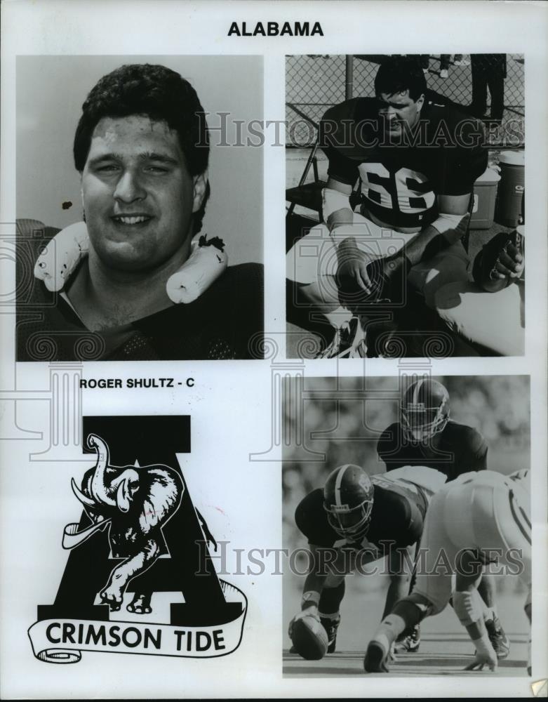 Press Photo Alabama Center Roger Shultz In The Field, On The Bench And Posing - Historic Images