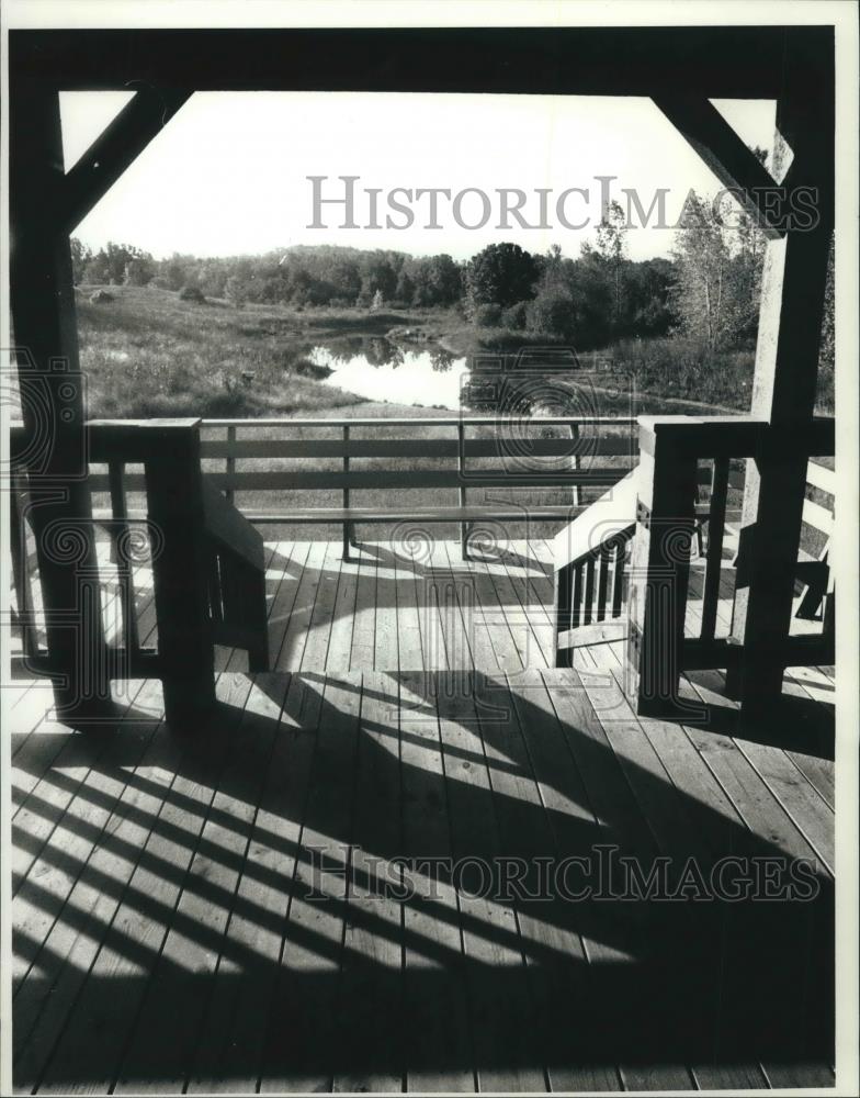 1990 Press Photo Vista from front deck, Riveredge Nature Center, Wisconsin - Historic Images