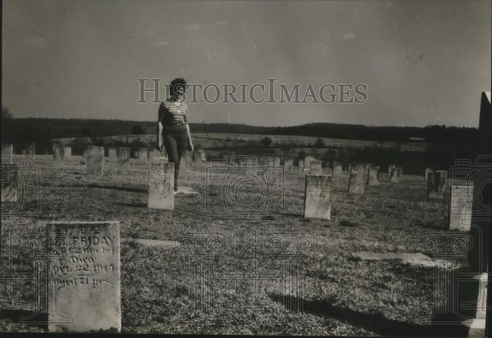 1983 Press Photo Alabama--Confederate Memorial cemetery in Chilton County. - Historic Images