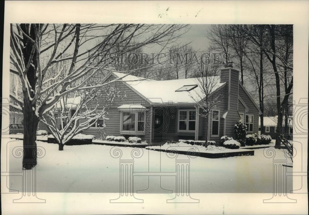 1987 Press Photo James Erickson and wife&#39;s home remodeled for space, Milwaukee. - Historic Images