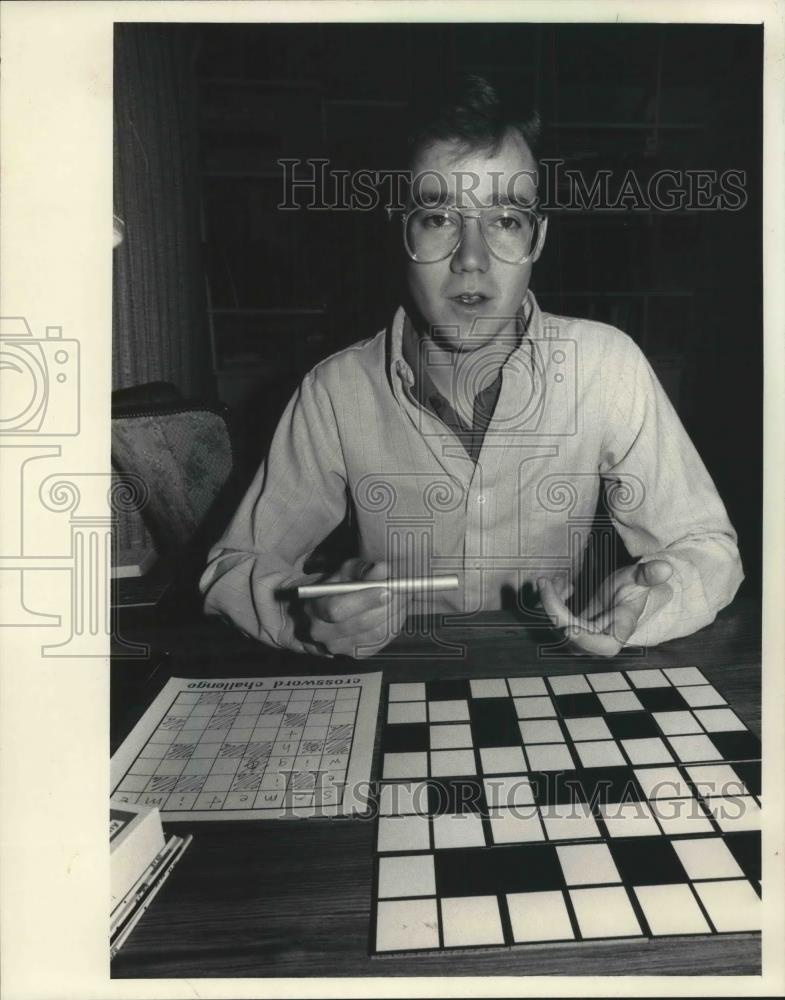 1988 Press Photo Mark Hauser started game company Allegro, River Falls Wisconsin - Historic Images