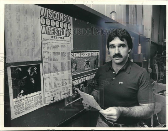 1984 Press Photo Brian Harney, former University of Wisconsin football player. - Historic Images
