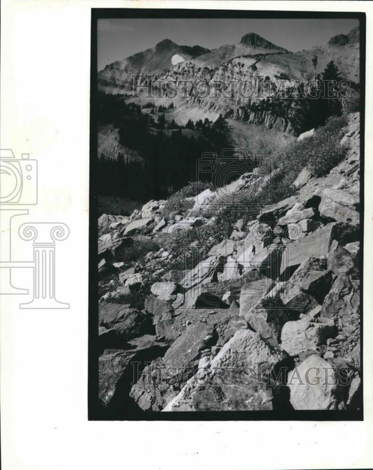 1981 Press Photo A View From Rendezvous Mountain Near Teton Village Wyoming - Historic Images