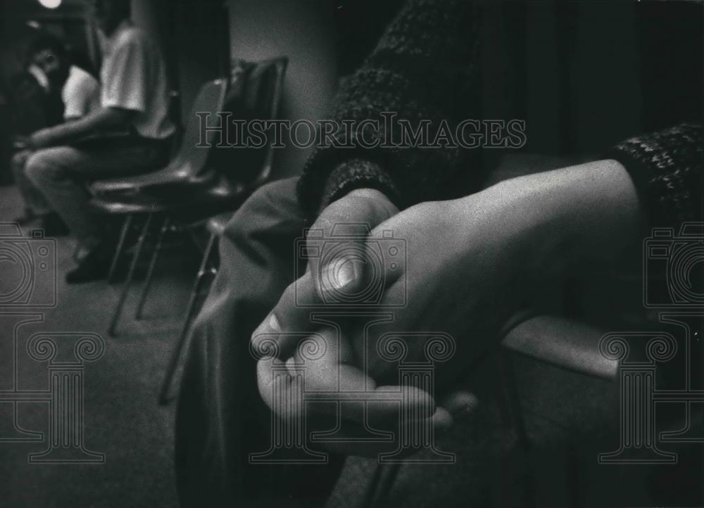 1991 Press Photo Juvenile detained at Milwaukee County Children's Court Center - Historic Images