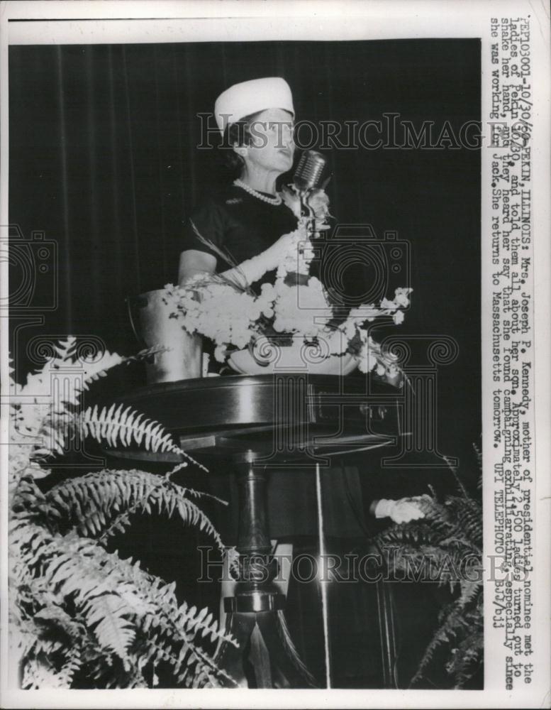 1960 Press Photo Mrs Joseph P Kennedy Pekin Illinois - RRV15191 - Historic Images