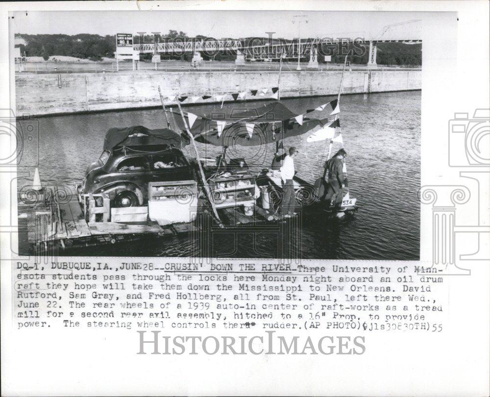 1955 Photo Minnesota Students Cruise Down Mississippi R - RRV67143 - Historic Images