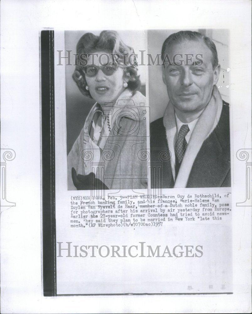 1957 Press Photo Baron Guy De Rothschild French Dutch - RRV56067 - Historic Images