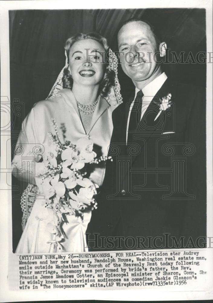 1956 Press Photo Audrey Meadows TV star Randolph Rouse - RRV30813 - Historic Images