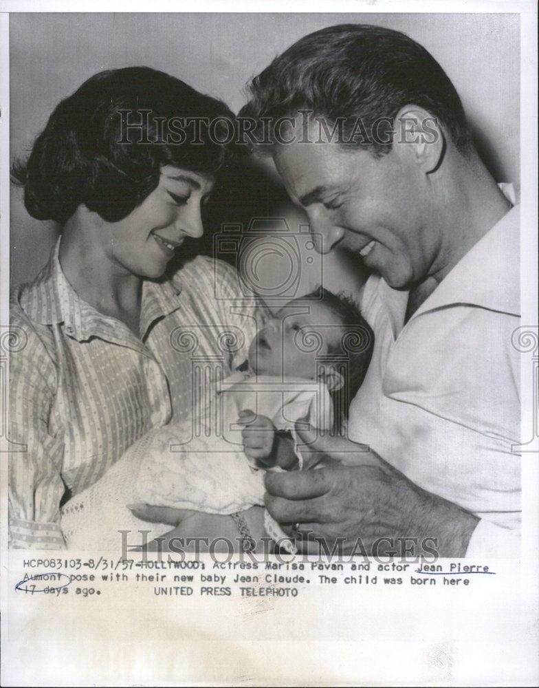 1957 Press Photo Marisa Jean Pierre baby Claude actress - RRV00825 - Historic Images