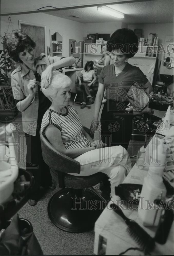 1980 Press Photo Alabama-Janice England (L), Betty Bradshaw and Charlene Vinson. - Historic Images