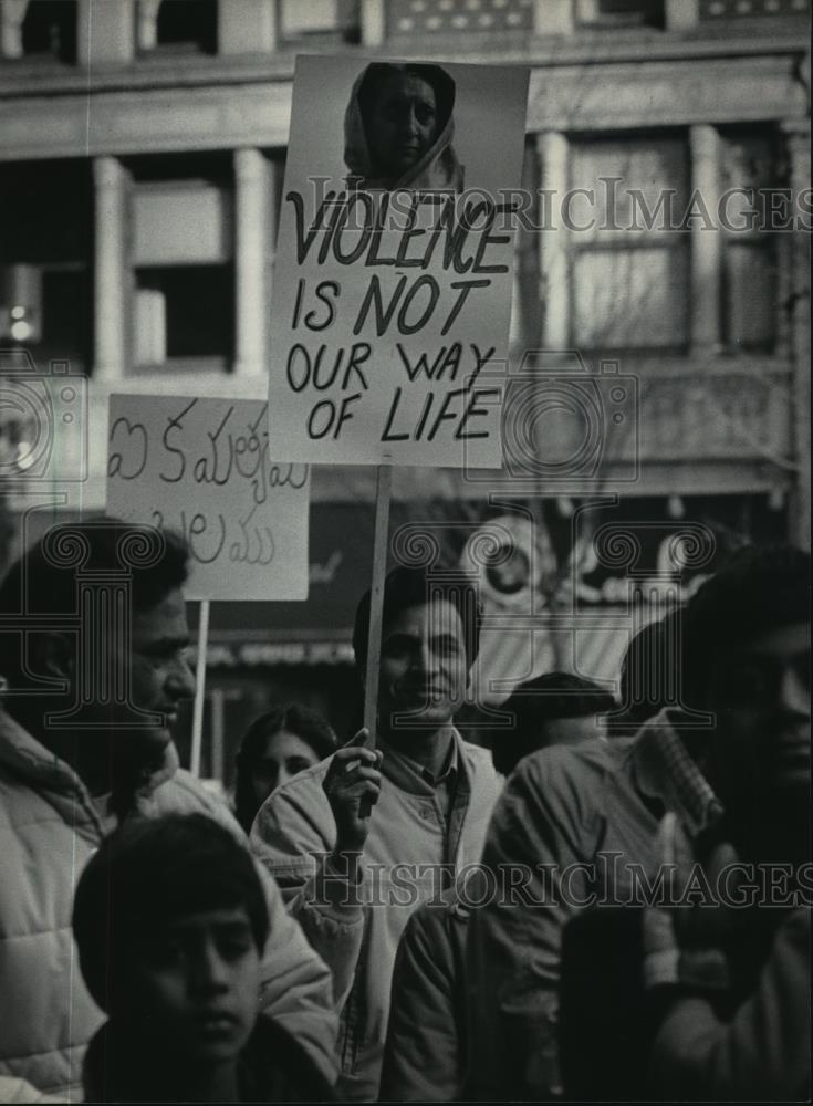 1984 Press Photo Marchers support democracy and secularism in India - mja94749 - Historic Images