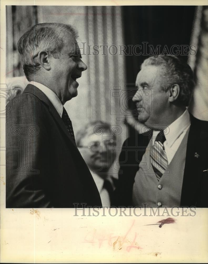 1979 Press Photo Secretary Vance and Governor Dreyfus at the Marc Plaza Hotel - Historic Images