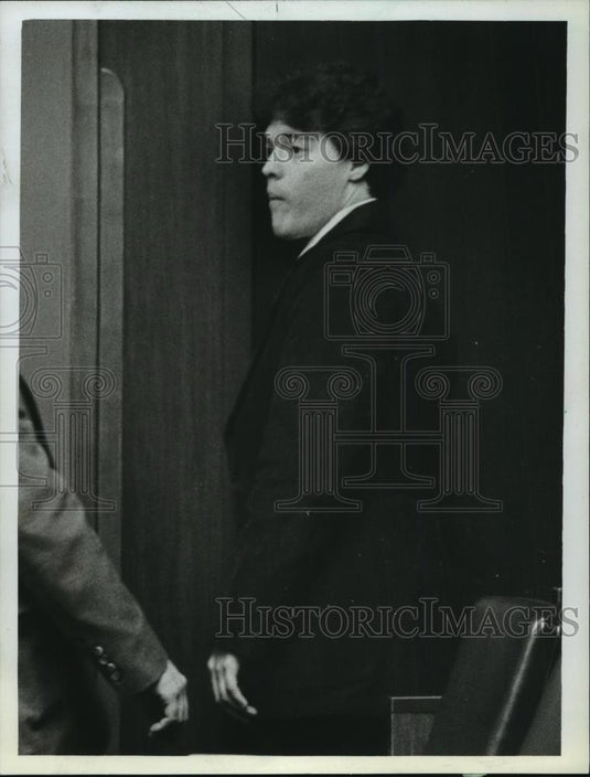 1982 Press Photo Kent Denny is charged with murder of Christopher Mohr - Historic Images