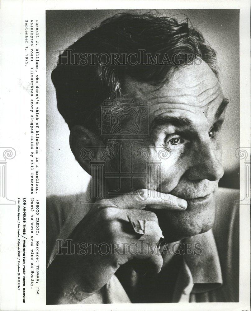 1975 Press Photo Russell C Williams Blindness - RRV64399 - Historic Images