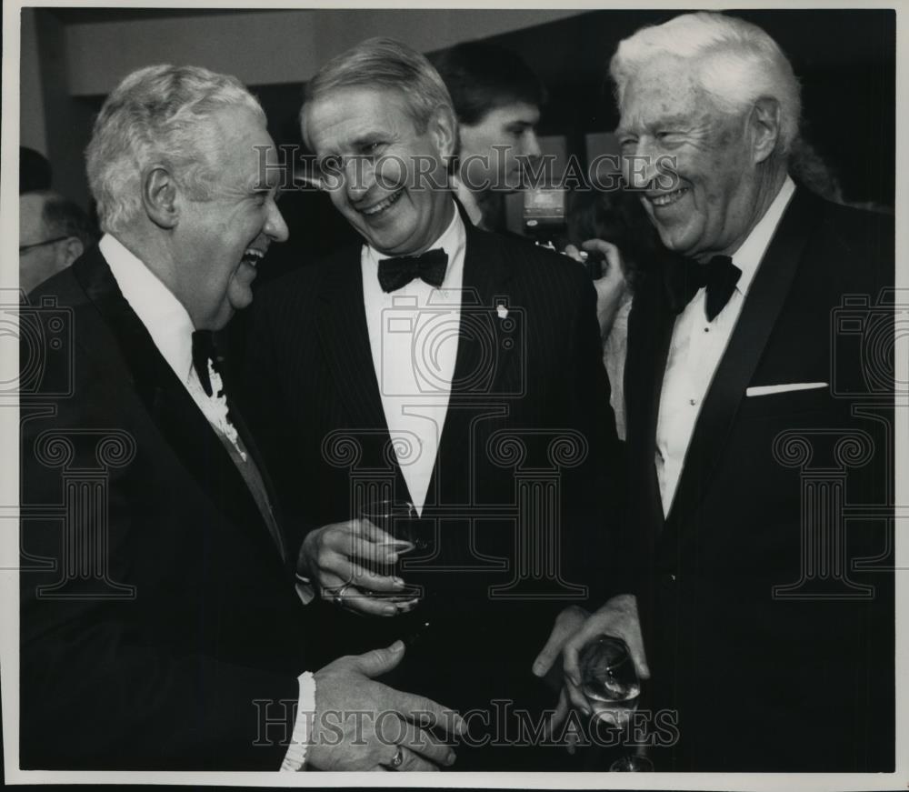 1989 Press Photo Wisconsin Governors Lee Dreyfus, Tony Earl and Warren Knowles - Historic Images