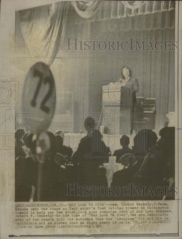 1969 Press Photo Senator Edward Kennedy Fund Raising - RRV15311 - Historic Images