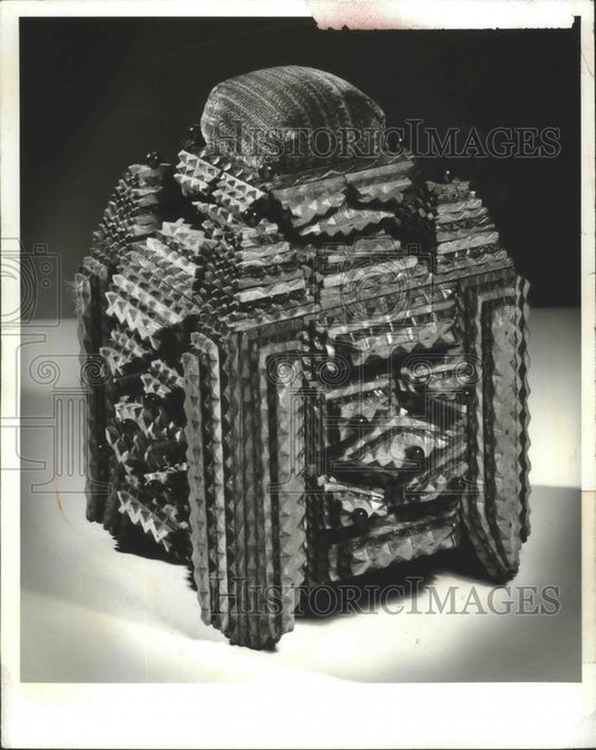 1981 Press Photo Piece from American Folk Art Exhibit at Milwaukee Art Museum - Historic Images