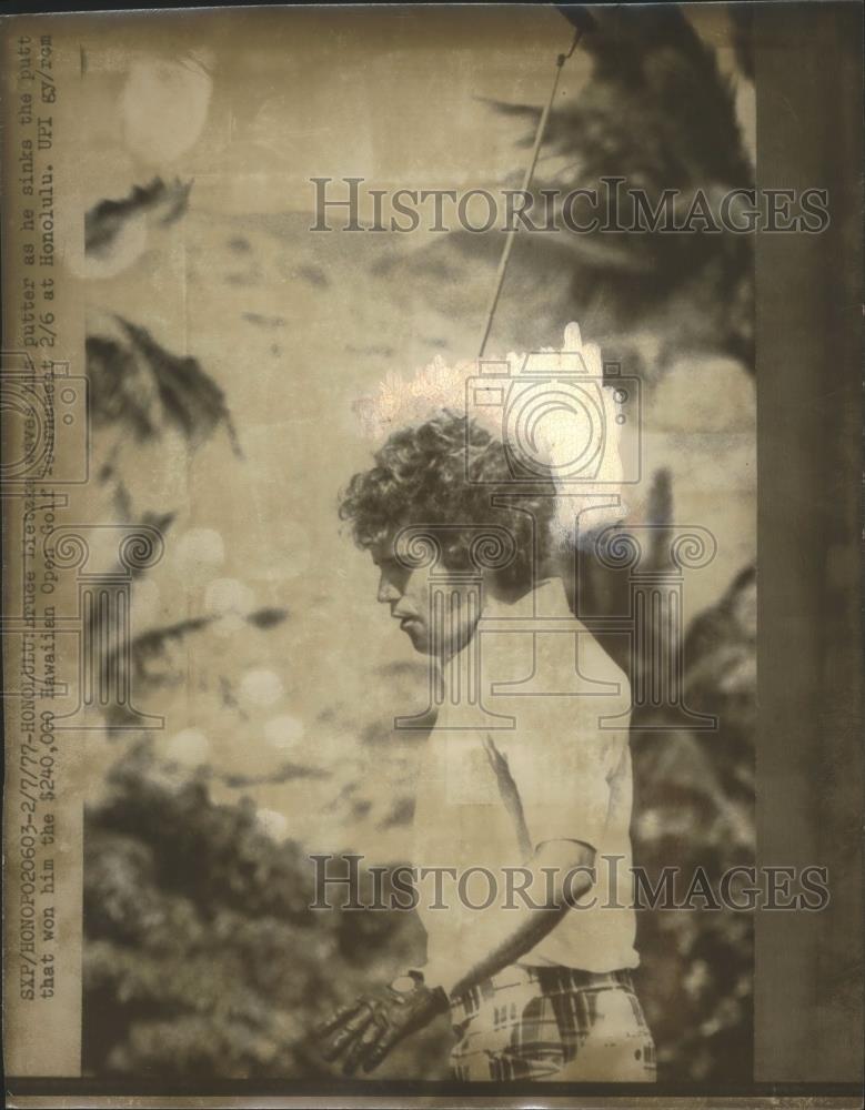 1977 Press Photo Hawaii's Bruce Lietzke Emerges as a Bright Young Star of Golf - Historic Images