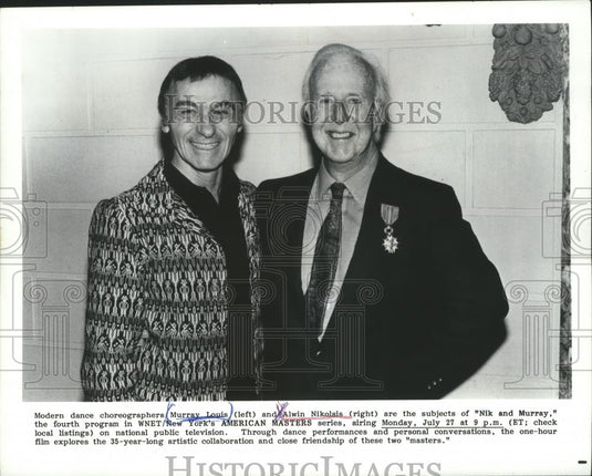 1987 Press Photo Murray Louis and Alwin Nikolais in the American Masters series - Historic Images